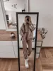 Spring Autumn Oversized Sweater Leopard Cardigan Casual Loose Female Knitted V-neck Jumper Fall Women Clothing 210914