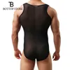 3Pic / lote Sexy Masculino Underwear Shapers Homens Leotard Bodysuits Homem Apertado Corpo Suits Gay Singlet Elastic Bodystocking Lingerie