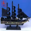 LUCKK 16CM Pirata dei Caraibi Modello in legno Navi Decorazione nautica interna per la casa Mare Artigianato in legno Camera Creativa Barca a vela Figurine 211105