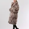 Ppink Java 19036 Real Fur Coat Kobiety Winter Moda Kurtka Długa Dostępna 211129