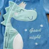Arrival Autumn and Winter Baby Dinosaur Fleece Jumpsuit Clothing Cute Rpmpers 's 210528