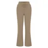 Spodnie z szerokim nogami Kobiety Lato Solidne Kolor Luźna Kieszonkowa Bawełniana Pościel Spodnie Kobiet Przypadkowy Sznurek Oversize Proste Długie Spodnie X0629