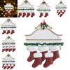 Ciondolo calzini in resina fai-da-te per la decorazione dell'albero di Natale Famiglia Regalo per bambini adulti Arti e mestieri Ornamenti per calze 4 95yj H1