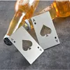 Portabelt rostfritt stål spade En flasköppnare pokersformade spelkort för ölflasköppnare som kastar och skär6266244