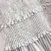 Chu Sau beauty Fashion Vintage Striped Slip Dress Donna Casual Chic Off spalla Pieghe pieghettate Mini abiti laminati Donna 210508