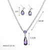 2021 moda lusso AAA zircone forma di goccia d'acqua collana orecchini set di gioielli per donne accessori abito da sposa festa H1022