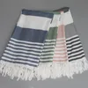 Toalha Turkish Sunblock Beach Stripe Horquência Toalhas de Banho Na Moda Tassels Macisado Soft Shawl Quick-Seco