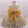Летнее платье для крещения 02 лет, платье на первый день рождения для маленькой девочки, церемония для новорожденных, платье принцессы, свадебные платья G11299650587