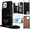 Custodie per telefoni in pelle con portafoglio di design deluxe per iPhone 14Plus 13 Pro Max 13pro 12 14Promax 11 Pro XsMax Xr 7Plus PU Pelle Slot per schede TPU Portafogli multifunzionali Cover