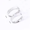 Anillo de los amantes del diseñador de la marca de boda de acero de titanio con diamantes para mujeres Anillos de compromiso de circonio de lujo Regalos de joyería Accesorios de moda