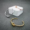 Iss Simple Knot Kobiety Bransoletka Solidna Kolor Otwarty Regulowany Bangle Moda Unisex Pary Bransoletki Na Zewnątrz Podróży Prezent