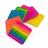 Please select style square tie-dyed Rainbow Fidget sensory toys Push pop bubble Party Game Board Games