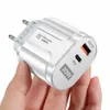 Fast Quick Charge 20W PD Wall Charger 2Ports EU US UK AC AC Power Adapter for iPhone 11 12 13 14 15