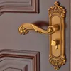 Vintage Security Door Lock Handles Levers With 3 Keys For Home Bedroom Office Front & Pulls248l