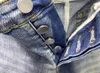 Jeans pour hommes Détail d'appliques matelassées de haute qualité Slim1967