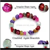 Beaded, Strands Jewelry Drop Delivery 2021 Fashion Natural Stone For Women Men Irregular Shape Quartzs Beaded Yoga Bracelets Pulseira Masculi