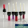 5 ml 10/30/50 Stück klare Lipgloss-Flasche aus Kunststoff mit farbigem Verschluss, leere Weinform, kreative tragbare Lipgloss-Röhre, Lippenstift-Röhre Fabrikpreis, Expertendesign, Qualität