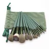 Gezondheid en schoonheidsproducten make-upborstel mode 13 stks matcha groene eenhoorn make-up borstels set met tas mengen poeder oog gezicht borstel gereedschapset maquillaje 220226