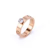 High quality designer Titanium steel ring fashion jewelry man wedding promise rings for woman anniversary gift