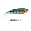 5pcslot 7cm 21g Soft Lures Silikonbett 3D -ögon med paddel t svans för fiske havsfiske pva swimbait wobblers konstgjorda tac6450233