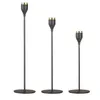 Candle Holders European Metal Candlestick Wedding Decoration Black Table Stand For Home Ornament