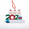 DHL Quarantena Personalizzata Natale 2021 Decorazione Fai da te Appeso Ornamento Carino Snowman Pendente Società Società Distanziamento Partito Fast GRATUITA CONSEGNA GRATUITA ABS resina