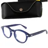 Hot Johnny Depp Retro Vintage Ramki RoyalBlue Pure-Plack Okulary Gogle Rim 49/46/44 Unisex dla Prescritpion Fullsset Box