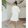 Women's Nachtkleding 2021 Winter Pluche Roaden Solid Kimono Robe Fashion Bathrobe Home Jurk Peignoir Bruiloft Bruidsmeisje H383