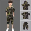 Junge Trainingsanzug Kleidung Set Kinder Frühling Herbst Baumwolle Schuluniform Sport Camouflage Anzug Jungen Kleidung Sets 6 8 10 12 14 16 jahr X0802