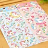 Cute 3D Colorful Baby Child Unicorn English Words Decor Stickers Craft Decals Super DIY Scrapbooking Sticker book For Kids Gifts 1390 Y2