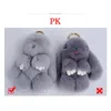 Fur Bunny Pendant Rex Rabbit's Hair Bag Automobile Key Holder Ring Chain Smycken Överstiger Förtjusande Kanin Toy Keychain