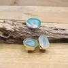 Wedding Rings Natural Green Agates Druzy Resizable Raw Gems Quartz Geode Drusy Band Ring Party Women Jewelry DropQC41212043053