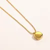 Never Fading 14K Gold Plated Luxury Brand Designer Letters Pendants Necklaces Stainless Steel Letter Choker Pendant Necklace Beads1930