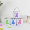 Wholesale Easter Basket Festive Cute Bunny Ear Bucket Creative Candy Gift Bag Easters Rabbit Egg Tote Bags With Rabbit Tail 27 Styles DAP436