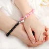 Link, Chain 2pcs/set Magnet Bracelets Couple Vintage Matching Braslet Stone Distance Paired Braclet Lovers Jewelry Valentine's Day Present