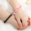 Lien, Chaîne 2pcs / set Aimant Bracelets Couple Vintage Correspondant Braslet Pierre Distance Jumelé Braclet Amoureux Bijoux Saint Valentin Présent