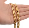 FINE chains 8mm10mm12mm14mm16mm Stainless Steel Jewelry 18K yellow Gold High Polished Miami Cuban Link Necklace Men Punk Curb 2082440