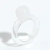 Anel de resina acrílico transparente na moda anéis redondos geométricos para as mulheres