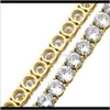 Hiphop sieraden goud drievoudige kleuren 4 mm 6 mm beschikbaar cz diamant verharde koper tennisketen armband dp8fu bazhm