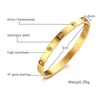 Aaa Cubique Zircone Rose Or Bracelet pour Femmes Acier Métal 6mm Bracelet En Acier Inoxydable Bracelet Femmes Hihg Poli Cadeau De Noël Q0717