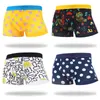 Underpants SANZETTI 4 Pcs Funny Colorful Underwear Men Cotton Breathable Casual Shorts Boxer Homme Male Panties Ball Fruits