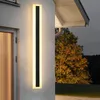 Utomhusvägglampor Moderna LED -lampor AC85265V Vattentät IP65 Belysning Garden Porch Long Strip Lamp Indoor Up Down Decor4662393