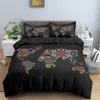 Världskarta Lyxiga sängkläder Ställ in Vivid Printed Colorful Bed Duvet Skal med kudde Omslag Mjuka mysiga hemtextiler Queen Size 2 / 3PC 210615