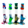 Tubulações de água de silicone que imprimem cachimanos coloridos tubulação de fumo com tigela transparente de 14mm