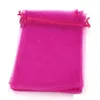 100pcs Rose Red Organza Jewelry Gift Pouch Bags For Wedding favors beads jewelry 7x9cm 9X11cm 13 x 18 17x23cm 20x30cm 316252R