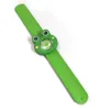 Orologi da polso -vendita Orologio digitale Slap Cartoon Cute Frog Orologi con cinturino in silicone per bambini Verde 88@88