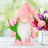 Décoration de noël printemps tulipe gnomes en peluche nain poupée jouet maison cuisine ornements fête des mères cadeau JJE12202