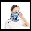 Beyaz Süblimasyon Bandanas Polyester Isı Transferi Baskı Başörtüsü Spor Sürme Maske Tüp Boyun Yüz Başörtüsü Magic Bib X2EX0 FPAQF