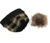 Cappello invernale caldo spesso per adulti per donna Cavo elastico morbido lavorato a maglia Pom Poms Berretti Cappelli Donna Skullies Beani Berretto da sci Berretto da sci 9302
