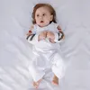 Moda Marka Styl Listu Ubrania Dla Noworodków Bebe Drukowane Niedźwiedź Bawełna Śliczne Maluch Baby Boy Dziewczyny Romper 0-24 Miesięcy